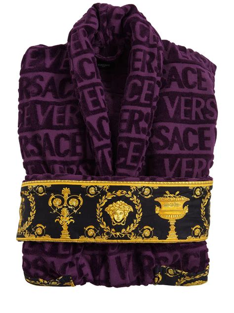 versace robe men purple